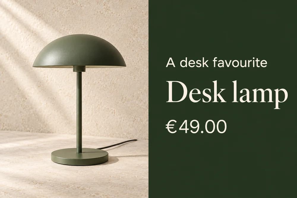 A desk favourite. Desk lamp. 49 euros.
